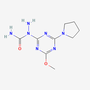 1,3,5-Triazine, 2-[1-(aminocarbonyl)hydrazino]-4-methoxy-6-(1-pyrrolidinyl)-