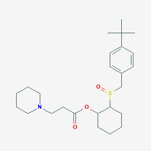 molecular formula C25H39NO3S B11094933 2-[(4-Tert-butylbenzyl)sulfinyl]cyclohexyl 3-(piperidin-1-yl)propanoate 