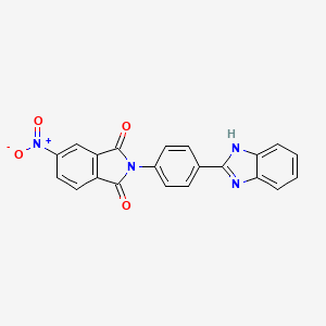 molecular formula C21H12N4O4 B11094952 2-[4-(1H-benzimidazol-2-yl)phenyl]-5-nitro-1H-isoindole-1,3(2H)-dione 