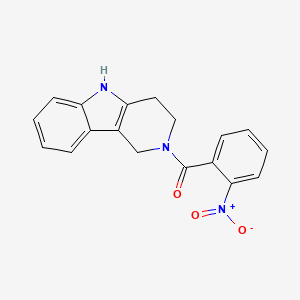 molecular formula C18H15N3O3 B11094958 (2-nitrophenyl)(1,3,4,5-tetrahydro-2H-pyrido[4,3-b]indol-2-yl)methanone 