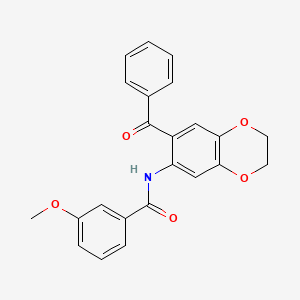 N-(7-benzoyl-2,3-dihydro-1,4-benzodioxin-6-yl)-3-methoxybenzamide