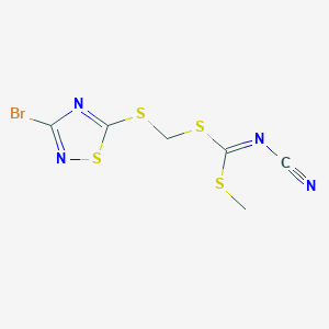 B011095 [(3-Bromo-1,2,4-thiadiazol-5-yl)sulfanyl]methyl methyl cyanocarbonodithioimidate CAS No. 109305-67-1