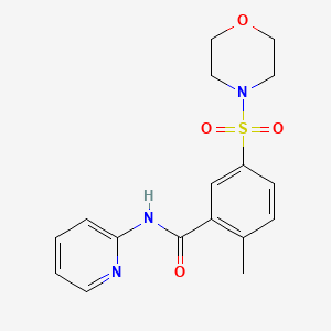 2-methyl-5-morpholin-4-ylsulfonyl-N-pyridin-2-ylbenzamide