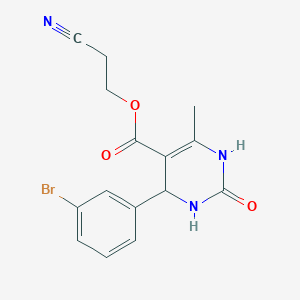 molecular formula C15H14BrN3O3 B11095033 2-Cyanoethyl 4-(3-bromophenyl)-6-methyl-2-oxo-1,2,3,4-tetrahydropyrimidine-5-carboxylate 