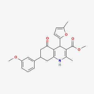 Methyl 7-(3-methoxyphenyl)-2-methyl-4-(5-methylfuran-2-yl)-5-oxo-1,4,5,6,7,8-hexahydroquinoline-3-carboxylate