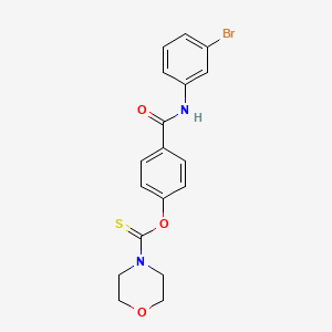 O-{4-[(3-bromophenyl)carbamoyl]phenyl} morpholine-4-carbothioate