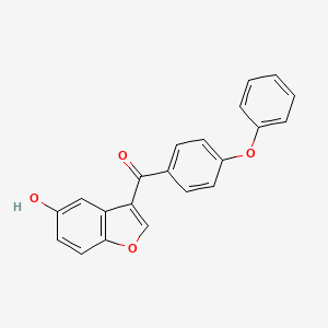 molecular formula C21H14O4 B11095070 (5-Hydroxy-1-benzofuran-3-yl)(4-phenoxyphenyl)methanone 