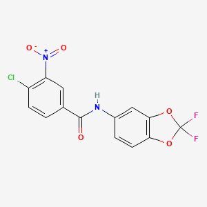 4-Chloro-N-(2,2-difluoro-1,3-benzodioxol-5-yl)-3-nitrobenzamide