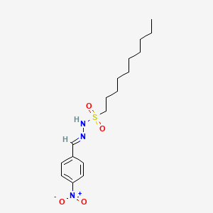 molecular formula C17H27N3O4S B11095157 N'-[(E)-(4-nitrophenyl)methylidene]decane-1-sulfonohydrazide 