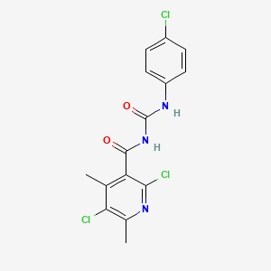 2,5-dichloro-N-[(4-chlorophenyl)carbamoyl]-4,6-dimethylpyridine-3-carboxamide