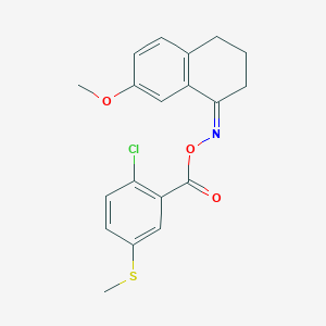 [2-chloro-5-(methylsulfanyl)phenyl]({[(1Z)-7-methoxy-3,4-dihydronaphthalen-1(2H)-ylidene]amino}oxy)methanone