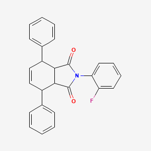 2-(2-fluorophenyl)-4,7-diphenyl-3a,4,7,7a-tetrahydro-1H-isoindole-1,3(2H)-dione