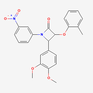 4-(3,4-Dimethoxyphenyl)-3-(2-methylphenoxy)-1-(3-nitrophenyl)azetidin-2-one