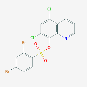 molecular formula C15H7Br2Cl2NO3S B11095271 5,7-Dichloro-8-quinolyl 2,4-dibromobenzenesulfonate 