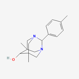 5,7-Dimethyl-2-(4-methylphenyl)-1,3-diazatricyclo[3.3.1.1~3,7~]decan-6-ol