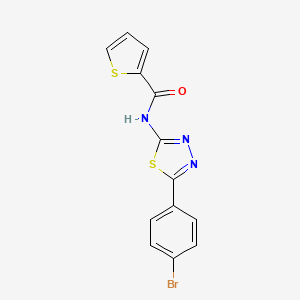 molecular formula C13H8BrN3OS2 B11095276 N-[5-(4-bromophenyl)-1,3,4-thiadiazol-2-yl]thiophene-2-carboxamide 