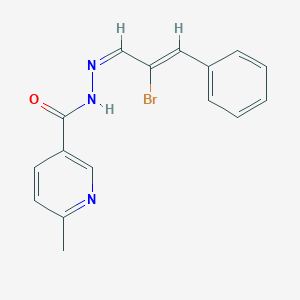 N'-[(1Z,2Z)-2-bromo-3-phenylprop-2-en-1-ylidene]-6-methylpyridine-3-carbohydrazide