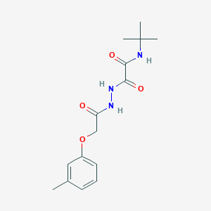 N-tert-butyl-2-{2-[(3-methylphenoxy)acetyl]hydrazinyl}-2-oxoacetamide