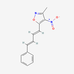 molecular formula C14H12N2O3 B11095367 3-Methyl-4-nitro-5-[(1E,3E)-4-phenyl-1,3-butadienyl]isoxazole 