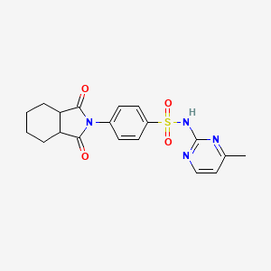 molecular formula C19H20N4O4S B11095388 4-(1,3-dioxo-3a,4,5,6,7,7a-hexahydroisoindol-2-yl)-N-(4-methylpyrimidin-2-yl)benzenesulfonamide CAS No. 5769-40-4