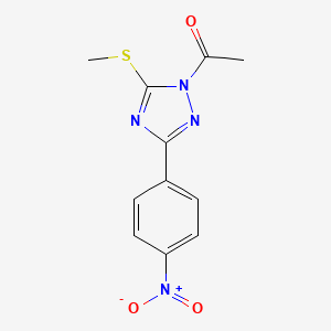 1-[5-(methylsulfanyl)-3-(4-nitrophenyl)-1H-1,2,4-triazol-1-yl]ethanone