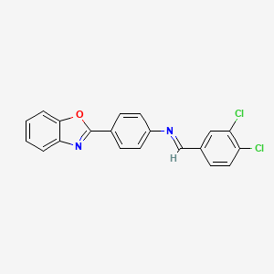 4-(1,3-benzoxazol-2-yl)-N-[(E)-(3,4-dichlorophenyl)methylidene]aniline