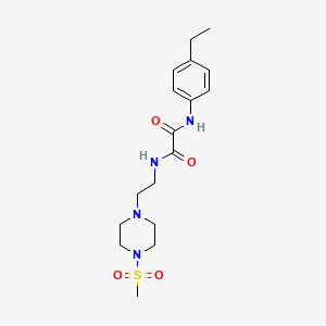 molecular formula C17H26N4O4S B11095430 N-(4-ethylphenyl)-N'-{2-[4-(methylsulfonyl)piperazin-1-yl]ethyl}ethanediamide 