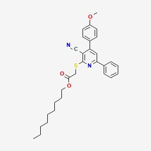 molecular formula C30H34N2O3S B11095444 Nonyl {[3-cyano-4-(4-methoxyphenyl)-6-phenylpyridin-2-yl]sulfanyl}acetate 