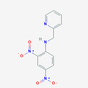 molecular formula C12H10N4O4 B11095452 2,4-dinitro-N-(pyridin-2-ylmethyl)aniline 