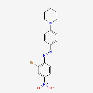 1-{4-[(2-Bromo-4-nitrophenyl)diazenyl]phenyl}piperidine