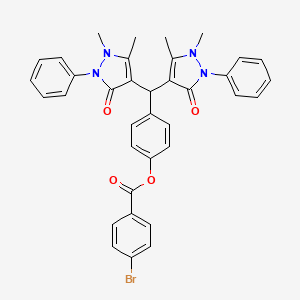 4-[bis(1,5-dimethyl-3-oxo-2-phenyl-2,3-dihydro-1H-pyrazol-4-yl)methyl]phenyl 4-bromobenzoate