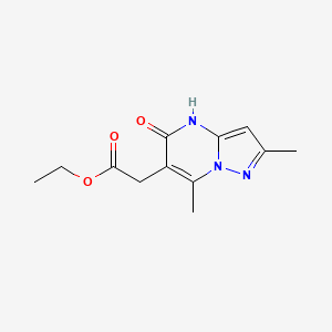 Ethyl (5-hydroxy-2,7-dimethylpyrazolo[1,5-a]pyrimidin-6-yl)acetate