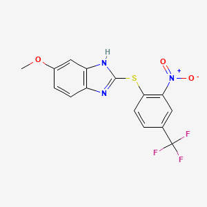 5-methoxy-2-{[2-nitro-4-(trifluoromethyl)phenyl]sulfanyl}-1H-benzimidazole