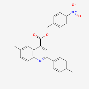 molecular formula C26H22N2O4 B11095499 4-Nitrobenzyl 2-(4-ethylphenyl)-6-methylquinoline-4-carboxylate 