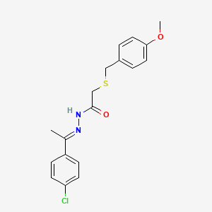 N'-[(1E)-1-(4-chlorophenyl)ethylidene]-2-[(4-methoxybenzyl)sulfanyl]acetohydrazide