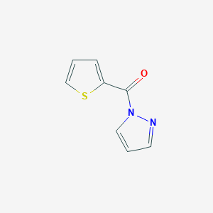 molecular formula C8H6N2OS B11095510 1H-pyrazol-1-yl(thiophen-2-yl)methanone 