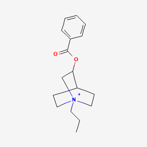 molecular formula C17H24NO2+ B11095512 3-[(Phenylcarbonyl)oxy]-1-propyl-1-azoniabicyclo[2.2.2]octane 