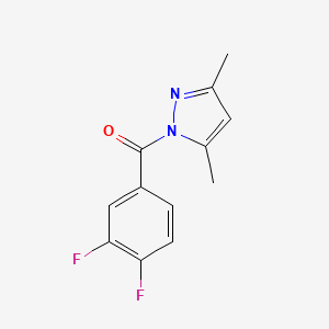 molecular formula C12H10F2N2O B11095527 (3,4-difluorophenyl)(3,5-dimethyl-1H-pyrazol-1-yl)methanone 