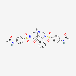 N,N'-{[5-(phenylcarbonyl)-1,3,7-triazabicyclo[3.3.1]nonane-3,7-diyl]bis(sulfonylbenzene-4,1-diyl)}diacetamide