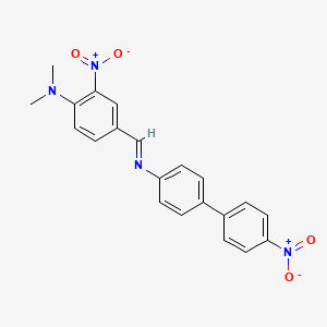 molecular formula C21H18N4O4 B11095562 N-{(E)-[4-(dimethylamino)-3-nitrophenyl]methylidene}-4'-nitrobiphenyl-4-amine 