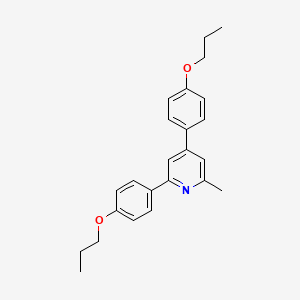 molecular formula C24H27NO2 B11095570 2-Methyl-4,6-bis(4-propoxyphenyl)pyridine 