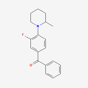 [3-Fluoro-4-(2-methylpiperidin-1-yl)phenyl](phenyl)methanone