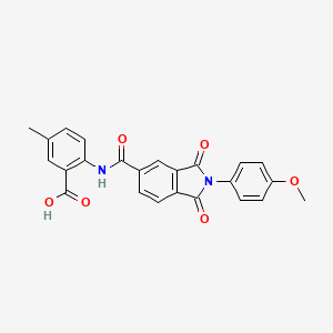 2-({[2-(4-methoxyphenyl)-1,3-dioxo-2,3-dihydro-1H-isoindol-5-yl]carbonyl}amino)-5-methylbenzoic acid