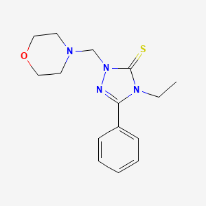 4-ethyl-2-(morpholin-4-ylmethyl)-5-phenyl-2,4-dihydro-3H-1,2,4-triazole-3-thione