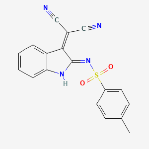 N-[(2Z)-3-(dicyanomethylidene)-1,3-dihydro-2H-indol-2-ylidene]-4-methylbenzenesulfonamide