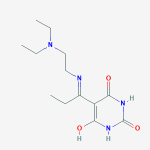 Pyrimidine-2,4,6(1H,3H,5H)-trione, 5-[1-(2-diethylaminoethylamino)propylidene]-