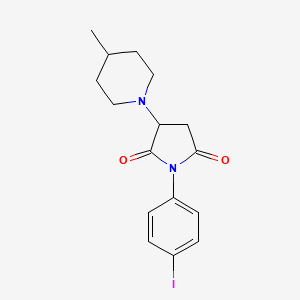 molecular formula C16H19IN2O2 B11095631 1-(4-Iodophenyl)-3-(4-methylpiperidin-1-yl)pyrrolidine-2,5-dione 