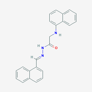 molecular formula C23H19N3O B11095666 2-[(Naphthalen-1-YL)amino]-N'-[(E)-(naphthalen-1-YL)methylidene]acetohydrazide 