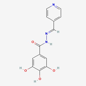 molecular formula C13H11N3O4 B11095691 3,4,5-trihydroxy-N'-[(E)-pyridin-4-ylmethylidene]benzohydrazide 