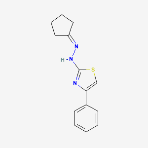 2-(2-Cyclopentylidenehydrazinyl)-4-phenylthiazole